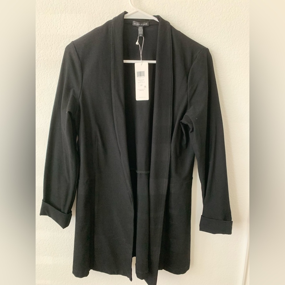 NWT Eileen Fisher black blazer